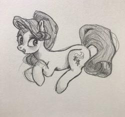 Size: 1242x1165 | Tagged: safe, artist:anonymous, starlight glimmer, pony, unicorn, monochrome, solo, traditional art