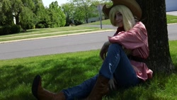 Size: 960x540 | Tagged: safe, artist:tigga-jones, applejack, human, cosplay, irl, irl human, photo