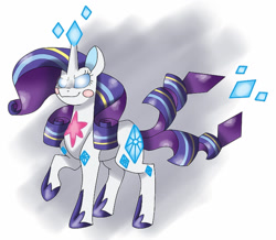 Size: 1220x1065 | Tagged: safe, artist:sweetheart-arts, rarity, pony, unicorn, double tail, pokémon, rainbow power, solo