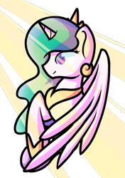 Size: 4189x5959 | Tagged: safe, artist:queenoftheshrimp15, princess celestia, alicorn, pony, absurd resolution, crepuscular rays, solo