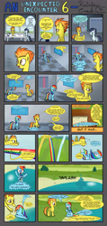 Size: 2700x5650 | Tagged: safe, artist:marmorexx, derpibooru import, fleetfoot, rainbow dash, soarin', spitfire, pegasus, pony, comic:an unexpected encounter, comic