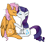 Size: 1219x1029 | Tagged: safe, artist:sisirr, rarity, oc, oc:orange sky, pegasus, pony, unicorn, canon x oc, kissing, male, rariange, shipping, simple background, straight, transparent background