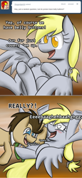 Size: 600x1302 | Tagged: safe, artist:doctor-whooves-with-a-fez, derpy hooves, doctor whooves, pony, ask, lovestruck derpy, tickling, tumblr