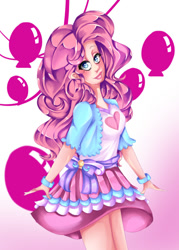 Size: 500x700 | Tagged: safe, artist:fortisselle, pinkie pie, human, clothes, equestria girls outfit, humanized, skirt, solo