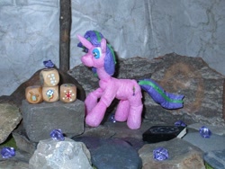 Size: 1024x769 | Tagged: safe, alternate version, artist:malte279, starlight glimmer, pony, unicorn, craft, cutie mark, dice, sculpture, starch, starch foam