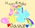 Size: 931x743 | Tagged: safe, artist:applelovepony, derpibooru import, fluttershy, rainbow dash, pegasus, pony, blushing, eyes closed, female, flutterdash, happy birthday, kissing, lesbian, rainbow dash day, shipping