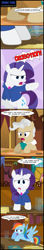 Size: 1481x8373 | Tagged: safe, artist:toxic-mario, derpibooru import, mayor mare, rainbow dash, rarity, pegasus, pony, unicorn, rarity investigates, ace attorney, comic, judge, parody, phoenix wright, that was fast