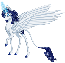 Size: 1690x1642 | Tagged: safe, artist:australian-senior, rarity, alicorn, classical unicorn, pony, alicornified, alternate cutie mark, alternate universe, colored hooves, goddess, jewelry, kirindos, leonine tail, magic, race swap, raricorn, simple background, solo, tiara, transparent background