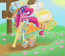 Size: 1024x884 | Tagged: safe, artist:madness-with-reason, pinkie pie, earth pony, pony, major arcana, solo, tarot, the fool