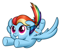 Size: 3848x3376 | Tagged: safe, artist:mirrorcrescent, derpibooru import, rainbow dash, pegasus, pony, cute, dashabetes, female, simple background, smiling, solo, transparent background