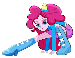 Size: 2000x1544 | Tagged: dead source, safe, pinkie pie, equestria girls, bedroom eyes, clothes, eyeshadow, skirt, solo