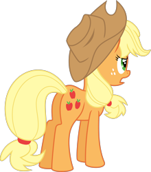 Size: 5500x6236 | Tagged: dead source, safe, artist:sir-teutonic-knight, applejack, earth pony, pony, absurd resolution, annoyed, plot, simple background, solo, transparent background, vector