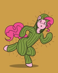 Size: 1024x1280 | Tagged: safe, artist:bastianmage, pinkie pie, earth pony, pony, cactuar, cactus, clothes, final fantasy, kigurumi, pajamas