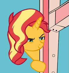 Size: 565x600 | Tagged: safe, sunset shimmer, pony, unicorn, better together, equestria girls, spring breakdown, female, mare, meme, smug, smugset shimmer, solo, that fucking cat, tom and jerry