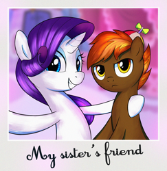 Size: 1034x1064 | Tagged: safe, artist:kas92, button mash, rarity, pony, unicorn, photo, selfie, smiling, unamused