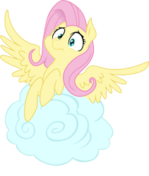 Size: 1340x1584 | Tagged: safe, artist:glacierclear, artist:glacierclear edits, artist:sketchy brush, edit, fluttershy, pegasus, pony, collaboration, cloud, reaction, simple background, solo, surprised, transparent background, vector, vector trace, waifu