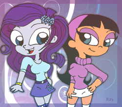 Size: 2567x2244 | Tagged: safe, artist:rray-xd, rarity, equestria girls, crossover, the fairly oddparents, trixie tang