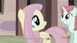 Size: 1280x712 | Tagged: safe, screencap, fluttershy, pegasus, pony, the cutie map, meme, youtube caption