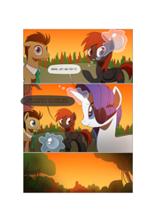 Size: 3541x5016 | Tagged: safe, artist:gashiboka, doctor whooves, rarity, oc, oc:firestorm, earth pony, pegasus, pony, unicorn, comic:recall the time of no return, ball, comic, crystal ball, magic