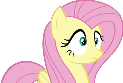 Size: 6200x4188 | Tagged: safe, artist:slb94, fluttershy, pegasus, pony, absurd resolution, scared, shocked, simple background, transparent background, vector