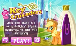 Size: 715x435 | Tagged: safe, applejack, earth pony, pony, female, game, key crusaders, mare, the hub