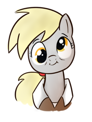 Size: 482x641 | Tagged: safe, artist:cookieboy011, derpy hooves, pegasus, pony, the last problem, cute, derpabetes, mailmare, older derpy hooves, ponytail, smiling, solo