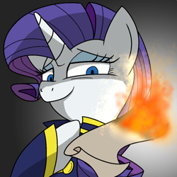 Size: 1000x1000 | Tagged: safe, artist:geraritydevillefort, rarity, pony, unicorn, burning, crossover, letter, rarifort, solo, the count of monte cristo