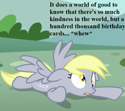 Size: 729x648 | Tagged: safe, edit, edited screencap, screencap, derpy hooves, pony, no second prances, cropped, exhausted, link in description, speech, tongue out