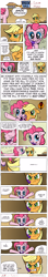 Size: 4262x24008 | Tagged: safe, artist:redapropos, applejack, pinkie pie, earth pony, pony, absurd resolution, applejack is not amused, comic, messy, pie, pun, unamused, x x everywhere