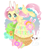 Size: 880x986 | Tagged: safe, artist:puchiko, angel bunny, fluttershy, pegasus, pony, bunny ears, cute, easter, easter egg, pixiv, shyabetes, solo