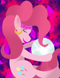 Size: 2550x3300 | Tagged: safe, artist:skyflys, pinkie pie, earth pony, pony, crystal ball, gypsy pie, lineless, romani, solo