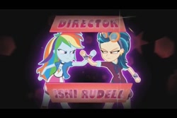 Size: 960x640 | Tagged: safe, derpibooru import, screencap, indigo zap, rainbow dash, equestria girls, friendship games