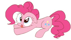 Size: 1024x577 | Tagged: safe, artist:lemonspark, pinkie pie, earth pony, pony, simple background, solo, white background