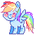 Size: 50x50 | Tagged: safe, artist:yokokinawa, derpibooru import, rainbow dash, pegasus, pony, avatar, icon, pixel art, simple background, transparent background