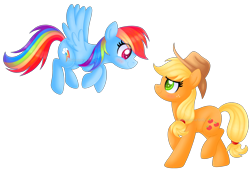 Size: 3284x2241 | Tagged: safe, artist:kimmyartmlp, derpibooru import, applejack, rainbow dash, earth pony, pegasus, pony, appledash, female, lesbian, shipping