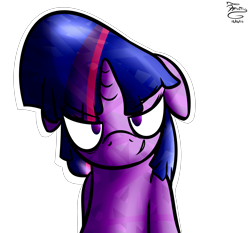 Size: 4300x4000 | Tagged: safe, artist:misterhailfire, derpibooru import, twilight sparkle, insanity, looking at you, signature, solo