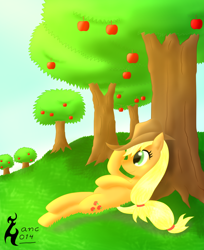 Size: 1100x1350 | Tagged: safe, artist:zanclife, applejack, earth pony, pony, solo