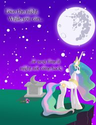 Size: 3500x4529 | Tagged: safe, artist:grimwolfsierra, princess celestia, princess luna, alicorn, pony, crying, feels, grave, mare in the moon, moon, sad, solo