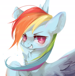 Size: 1924x1948 | Tagged: safe, artist:小huhu狸君呀, derpibooru import, rainbow dash, pegasus, pony, chest fluff, female, mare, solo