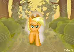 Size: 3508x2480 | Tagged: safe, artist:mcnum, applejack, earth pony, pony, female, mare, running, solo