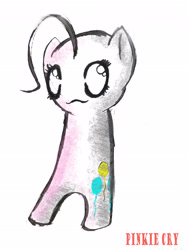 Size: 3456x4608 | Tagged: safe, artist:widget, pinkie pie, earth pony, pony, bored, cryaotic, cute, sketch, sup guy