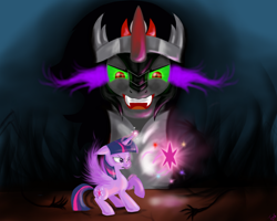 Size: 1024x819 | Tagged: safe, artist:vanezaescobedo, derpibooru import, king sombra, twilight sparkle, twilight sparkle (alicorn), alicorn, pony, cutie mark, female, mare