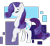 Size: 838x774 | Tagged: safe, artist:ayoarts, rarity, pony, unicorn, digital art, eyes closed, full body, lineless, solo