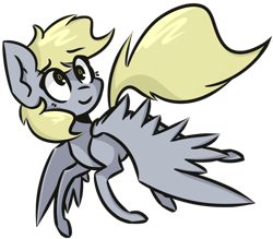 Size: 1024x897 | Tagged: safe, artist:pointdelta, derpy hooves, pegasus, pony, cute, derpabetes, female, flying, mare, simple background, smiling, solo, transparent background, wings