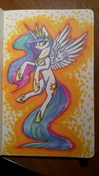 Size: 720x1280 | Tagged: safe, artist:sunny way, princess celestia, alicorn, pony, rcf community, solo, traditional art