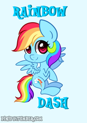 Size: 1280x1810 | Tagged: safe, artist:pinipy, derpibooru import, rainbow dash, pegasus, pony, cute, dashabetes, female, poster, solo