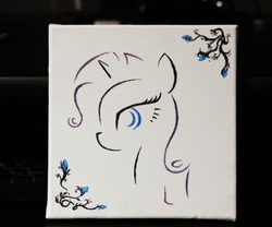 Size: 1280x1065 | Tagged: safe, artist:horseez, rarity, pony, unicorn, minimalist, painting, solo, traditional art