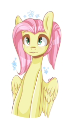 Size: 856x1460 | Tagged: safe, artist:ridgessky, fluttershy, pegasus, pony, alternate hairstyle, female, mare, solo