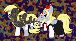 Size: 1836x999 | Tagged: safe, artist:umneem, derpy hooves, pegasus, pony, clothes, cosplay, costume, not salmon, rumia, touhou, wat