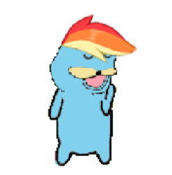 Size: 250x255 | Tagged: safe, derpibooru import, rainbow dash, animated, barely pony related, dancing, simple background, spurdo spärde, supercool, wat, white background